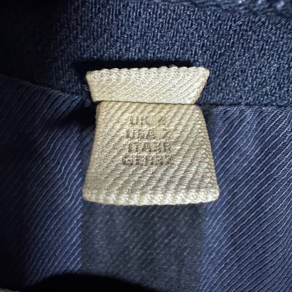 Burberry Brit Womens 2 Blue Asymmetrical Double-Breasted Peacoat Preppy Luxury - Picture 5 of 14